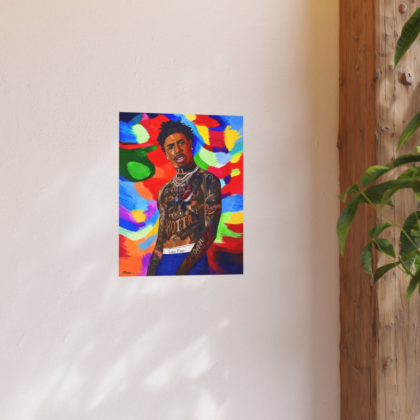 NLE Choppa Painting Poster  – 16 x 20 Satin Poster