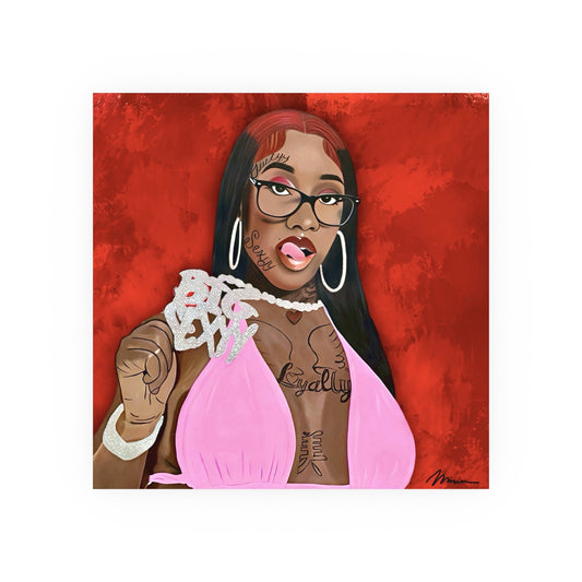 Sexyy Red Painting Poster – 16 x 16 Satin Poster